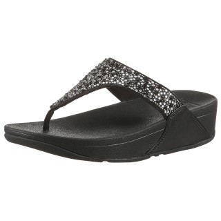 Fitflop Zehentrenner "LULU CRYSTAL", Sandale, Pantolette mit Schmucksteine