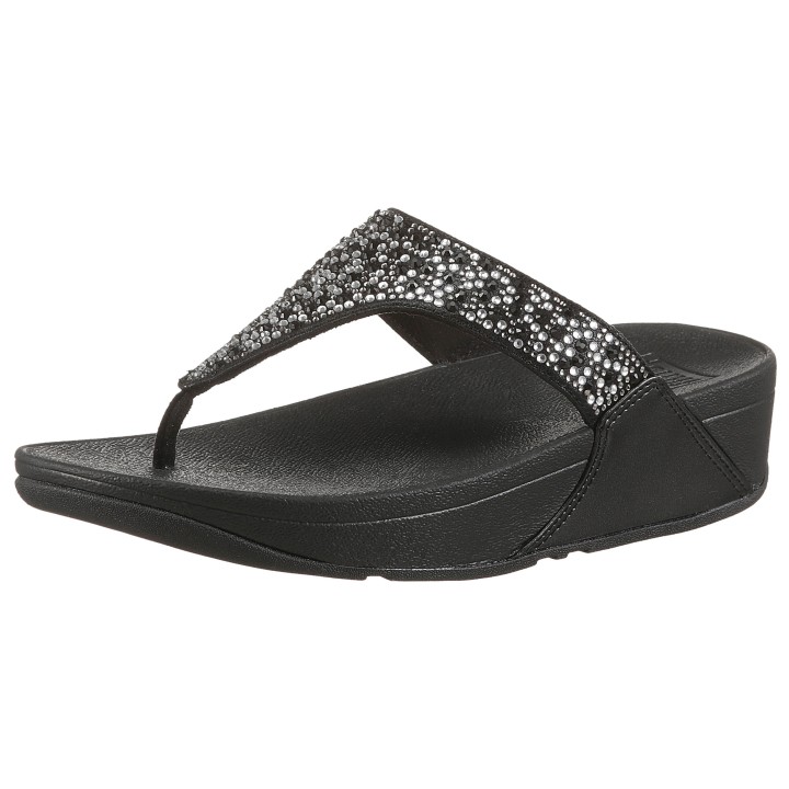 Fitflop Zehentrenner "LULU CRYSTAL", Sandale, Pantolette mit Schmucksteine