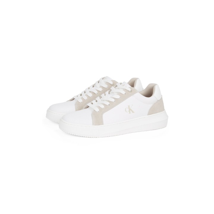 Calvin Klein Jeans Sneaker "CHUNKY CUPSOLE MG CANVAS", Halbschuh, Schnürschuh, Freizeitsneaker mit seitlichem CK-Logo