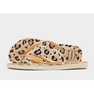Havaianas Slim Animal Print Flip Flops Damen Grau - Beige - Womens, Beige