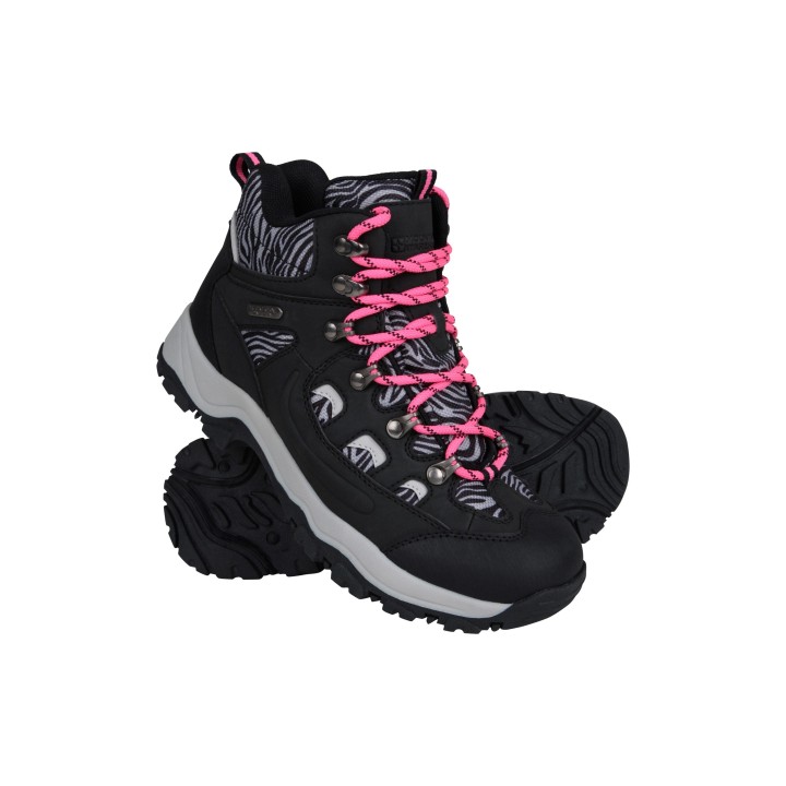 Adventurer Gemusterte Wasserdichte Damenstiefel - Intensiv Pink