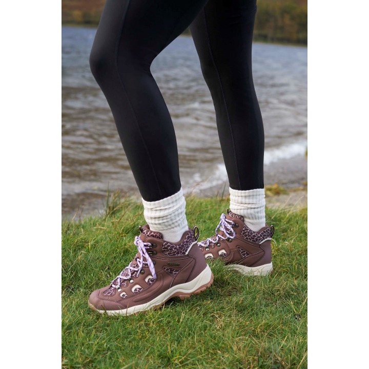 Adventurer Gemusterte Wasserdichte Damenstiefel - Hell Braun