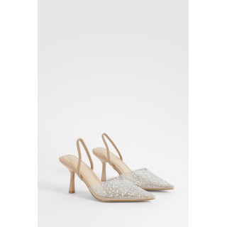 Pumps Mit Perlen-Verzierung - Nude - 36, Nude