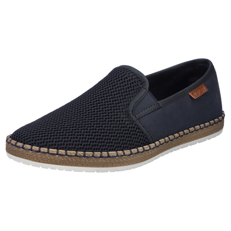 Rieker Slipper, mit modischer Laufsohle in Bast-Optik