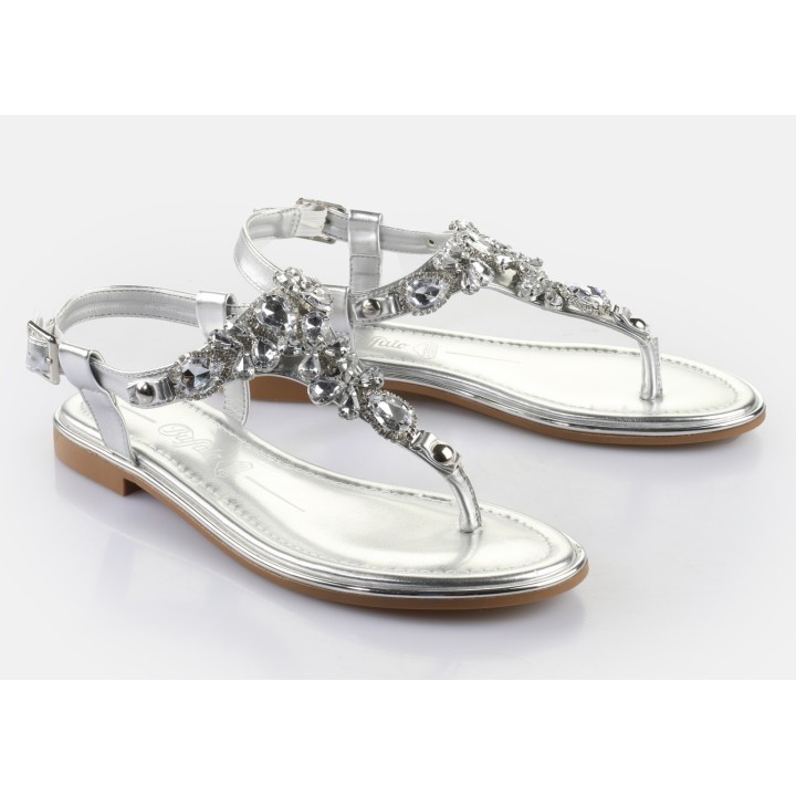 Buffalo Zehentrenner "KIRA ICE", Riemchensandale, Sommerschuh, Urlaubsandale, Memory Foam Innensohle