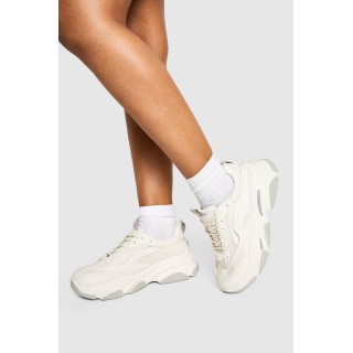 Klobige Sneaker Mit Kontrast-Muster - Peach - 38, Peach