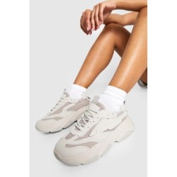 Klobige Sneaker Mit Kontrast-Muster - Grey - 38, Grey