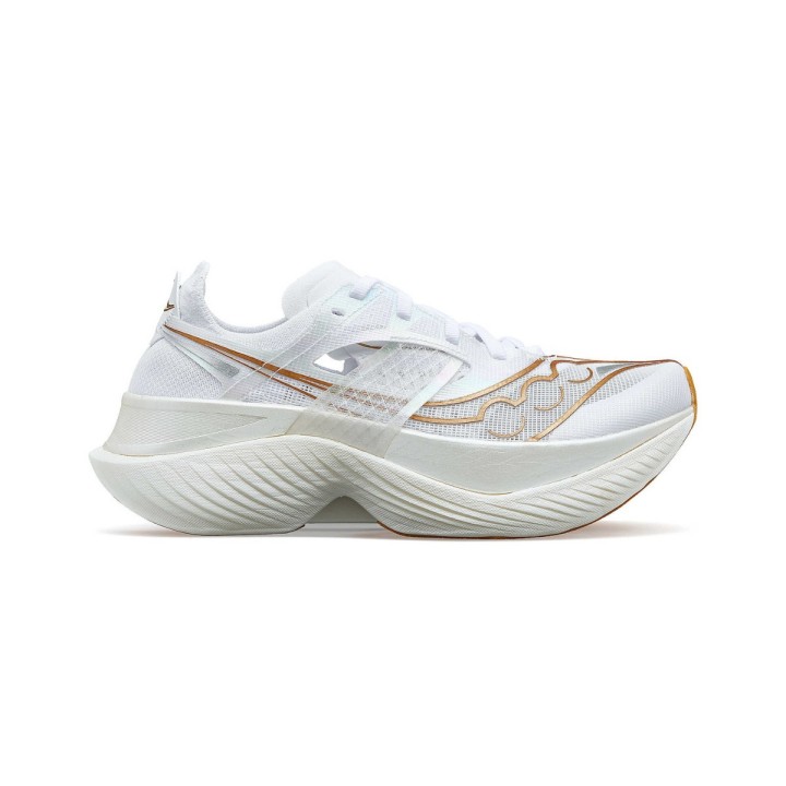 Saucony Endorphin Elite Weiß Gold Damen Schuhe, Größe 37,5 - EUR
