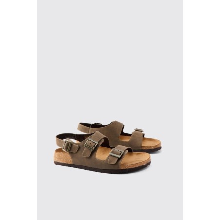 Sandalen mit doppelter Schnalle - Grün - 41, Grün