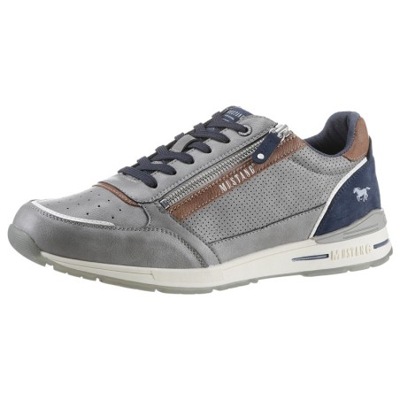 Mustang Shoes Sneaker, mit Außenreißverschluss, Freizeitschuh, Halbschuh, Schnürschuh