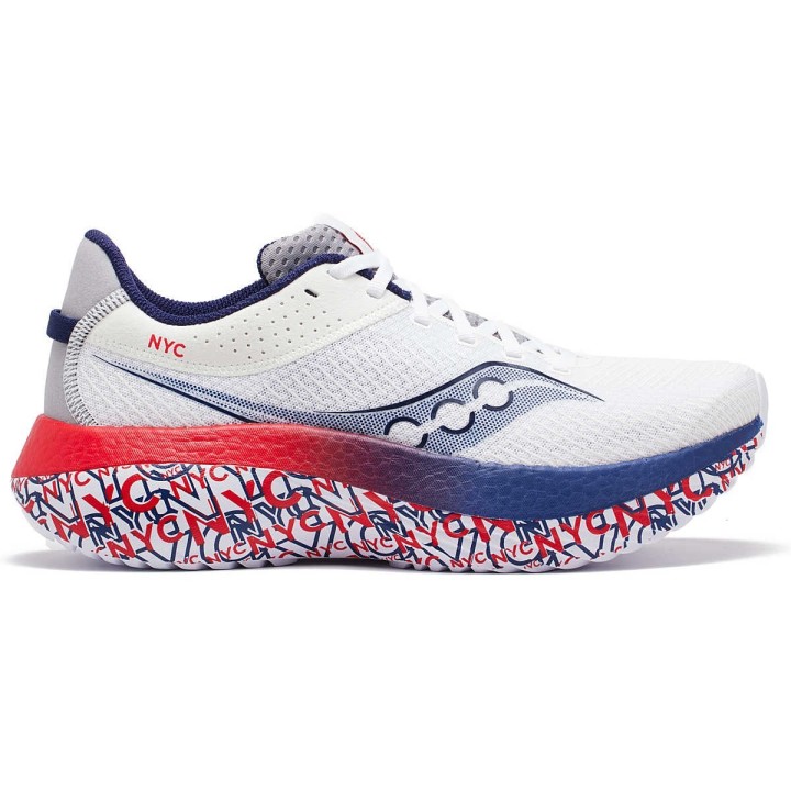 Saucony Kinvara Pro NYC Weiß Rot Sneakers AW23, Größe 40,5 - EUR