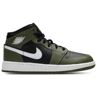 Jordan Aj1 Mid Unisex Schuhe - Schwarz - Größe: 37.5 - Leder - Foot Locker