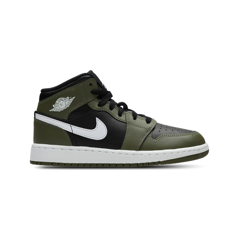 Jordan Aj1 Mid Unisex Schuhe - Schwarz - Größe: 37.5 - Leder - Foot Locker