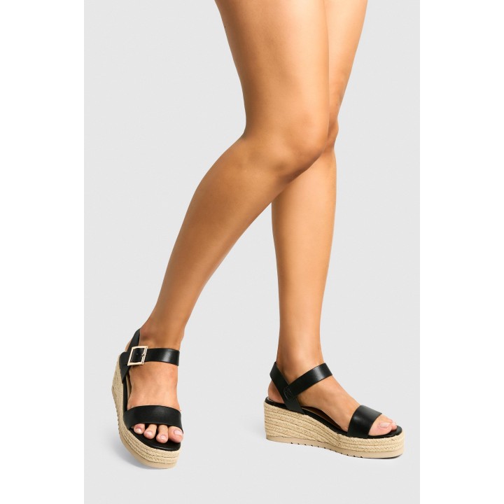 Espadrilles Mit Keilabsatz - Black - 37, Black