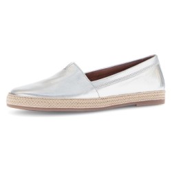 Gabor Slipper, Schlupfschuh, Bequemschuh, Flats mit jutebezogenem Plateau