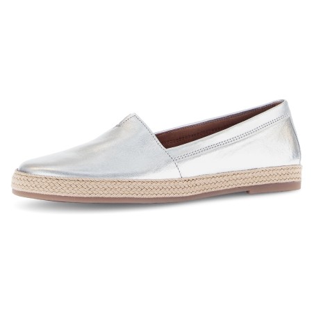 Gabor Slipper, Schlupfschuh, Bequemschuh, Flats mit jutebezogenem Plateau