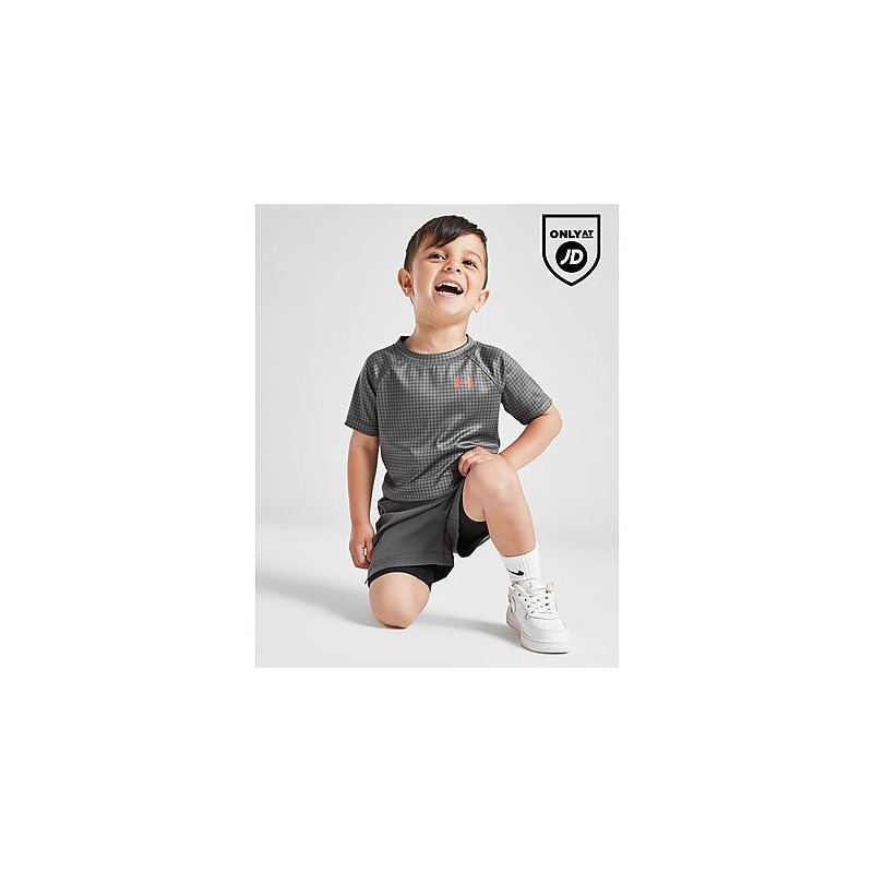 Under Armour UA Tech Emboss T-Shirt/Shorts Set Infant - Grey, Grey