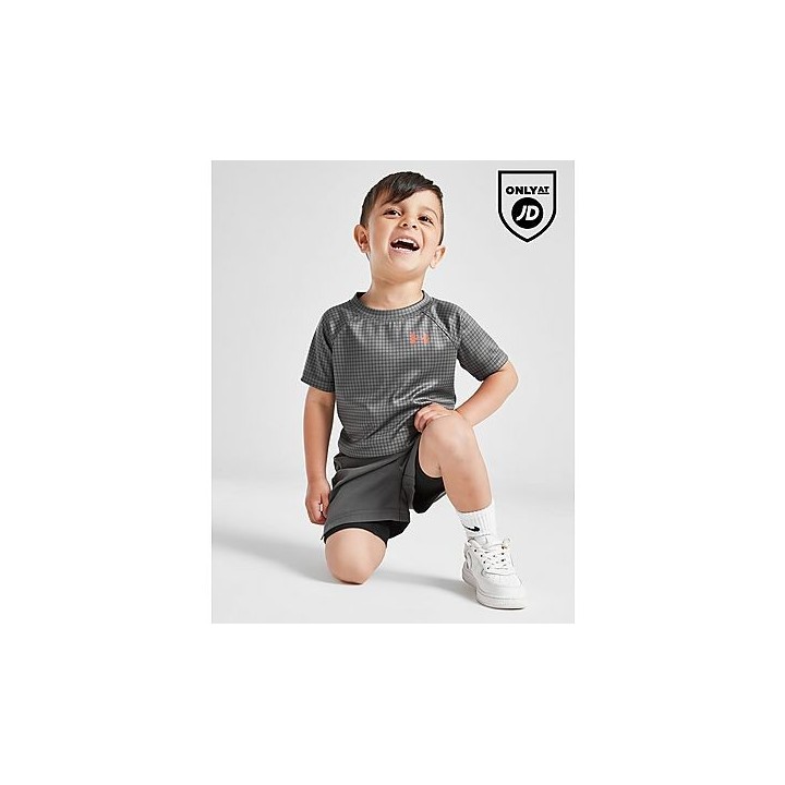 Under Armour UA Tech Emboss T-Shirt/Shorts Set Infant - Grey, Grey