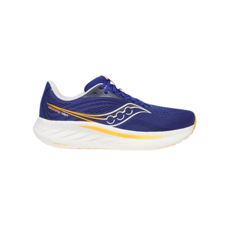 Saucony Ride 18 Schuhe Blau Orange SS25, Größe 41 - EUR