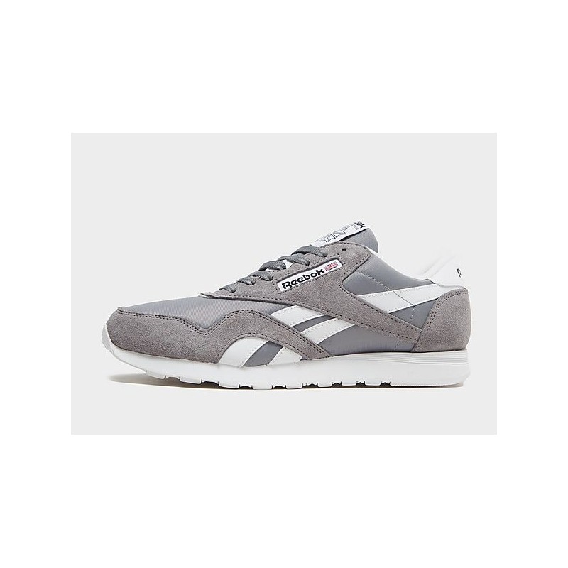 Reebok Classic Nylon - Pure Grey 5 / Cloud White / Cloud White - Mens, Pure Grey 5 / Cloud White / Cloud White
