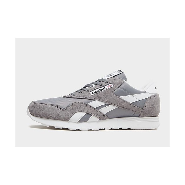 Reebok Classic Nylon - Pure Grey 5 / Cloud White / Cloud White - Mens, Pure Grey 5 / Cloud White / Cloud White