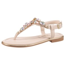 Buffalo Zehentrenner "KIRA ICE", Riemchensandale, Sommerschuh, Urlaubsandale, Memory Foam Innensohle