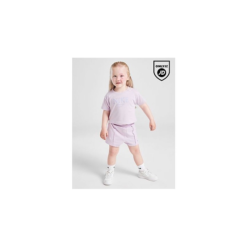 Nike Girls' Varsity T-Shirt/Shorts Set Babys - Purple, Purple