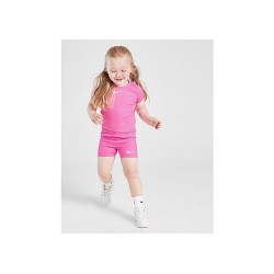 Nike Girls' Ribbed Crew T-Shirt/Shorts Set Infant - Pink, Pink