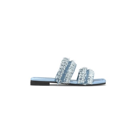 INUIKII Pantoletten FRINGES JEANS hellblau | 36