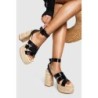 Breite Passform Espadrilles Mit Cut-Out Detail - Black - 39, Black