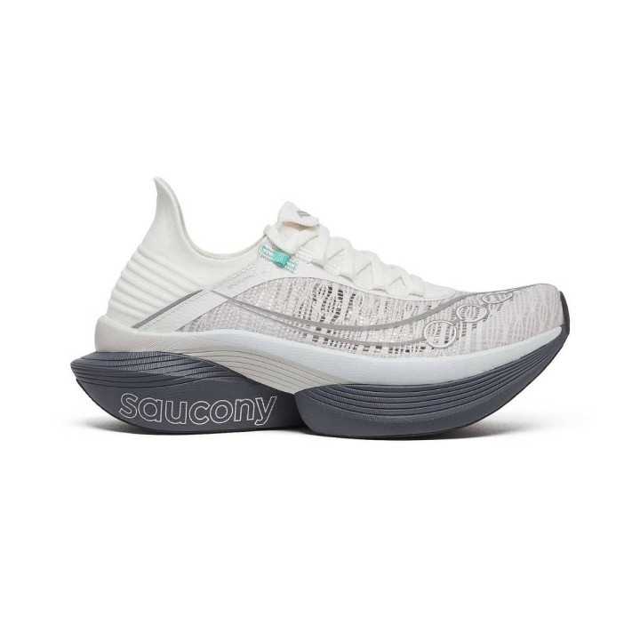 Saucony Endorphin Elite 2 Schuhe Weiß Grau SS25 Unisex, Größe 42,5 - EUR