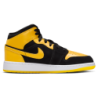 Jordan Aj1 Mid Unisex Schuhe - Schwarz - Größe: 35.5 - Netz/Synthetik - Foot Locker