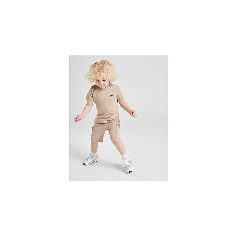 New Balance Linear T-Shirt/Shorts Set Babys - Beige, Beige