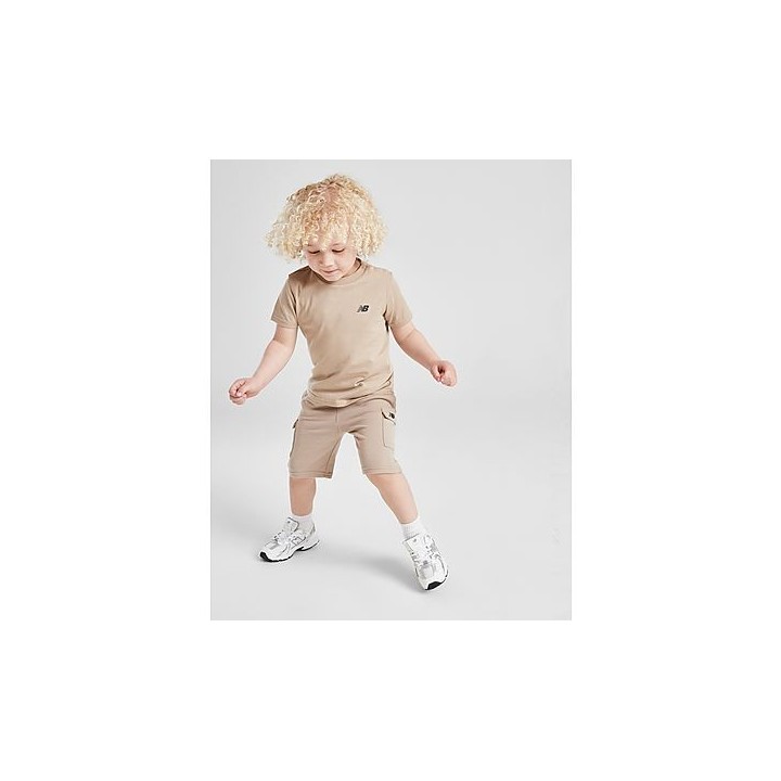 New Balance Linear T-Shirt/Shorts Set Babys - Beige, Beige