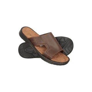 Lässige Bequeme Herren Ledersandalen - Braun