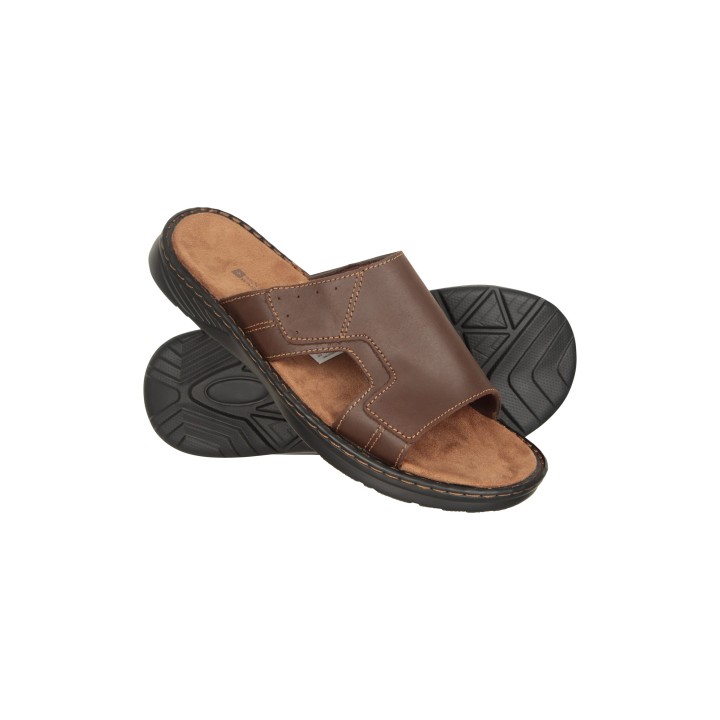 Lässige Bequeme Herren Ledersandalen - Braun