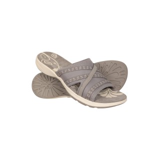 Crest Bequeme Damen-Pantoletten - Grau