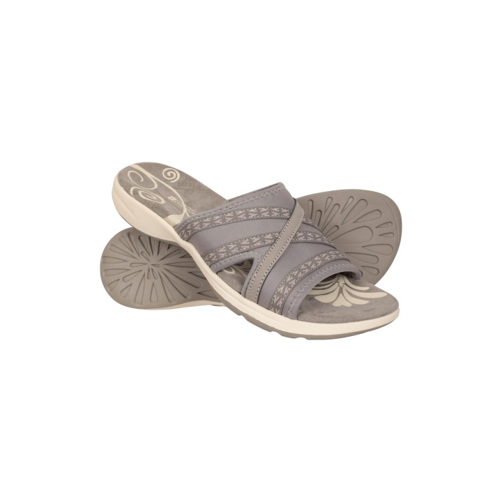 Crest Bequeme Damen-Pantoletten - Grau