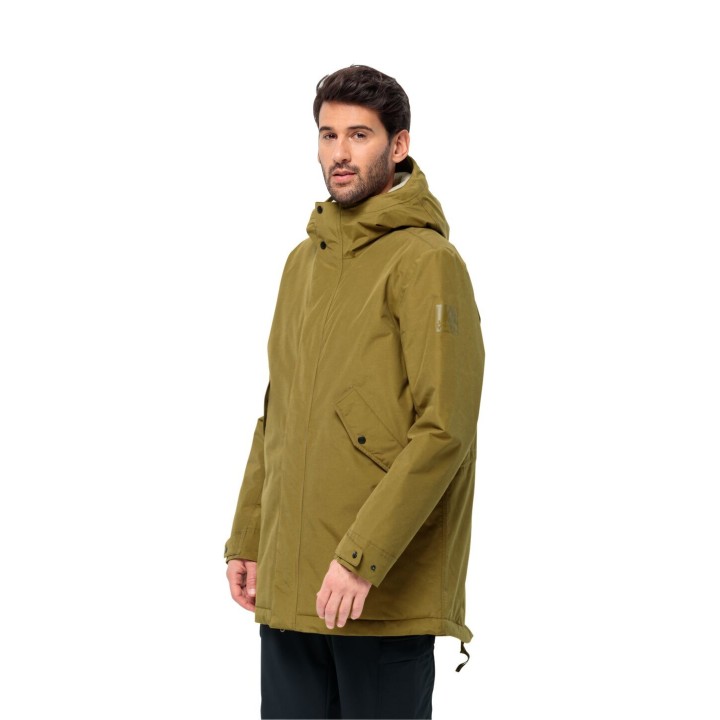Jack Wolfskin Talforst Parka Men Wasserdichter Wintermantel Herren M green cottage