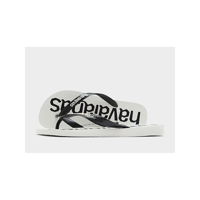 Havaianas Top Logo Flip Flops - White - Mens, White