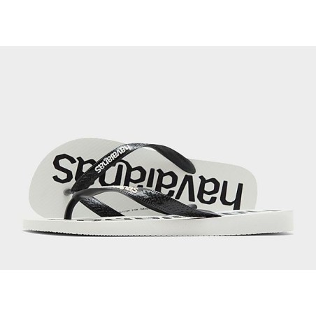 Havaianas Top Logo Flip Flops - White - Mens, White