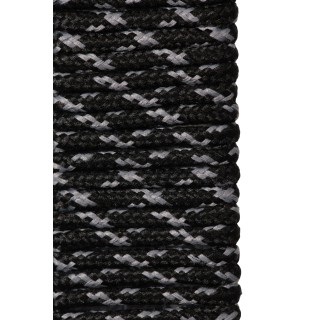 Runde, texturierte Stiefelschnürsenkel - 150 cm - Schwarz