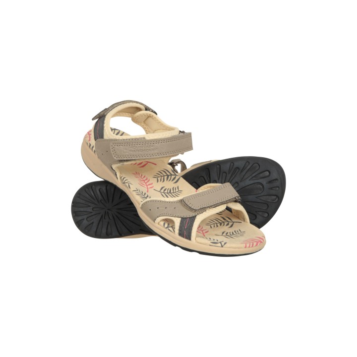 Athens Gemusterte Damen-Sandalen - Beige