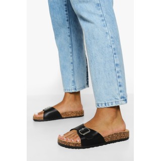 Slides Mit Schnalle - Schwarz - 37, Schwarz