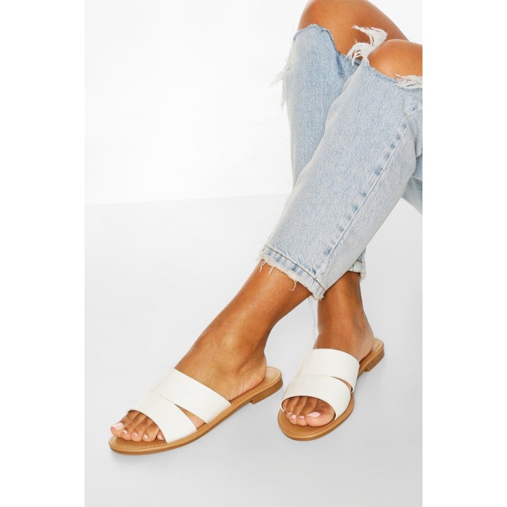 Kroko Slides - Weiß - 38, Weiß