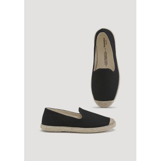 hessnatur Damen Espadrilles mit Bio-Baumwolle - schwarz - Größe 36
