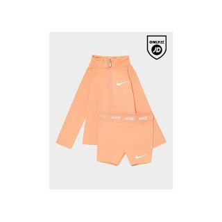 Nike Girls' Pacer 1/4 Zip/Radlerhose Set Babys - Orange, Orange