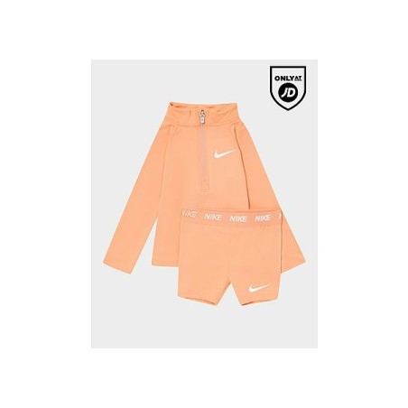 Nike Girls' Pacer 1/4 Zip/Radlerhose Set Babys - Orange, Orange