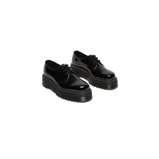 DR. MARTENS Lack Plateau Schnürer 1461 Quad schwarz | 40
