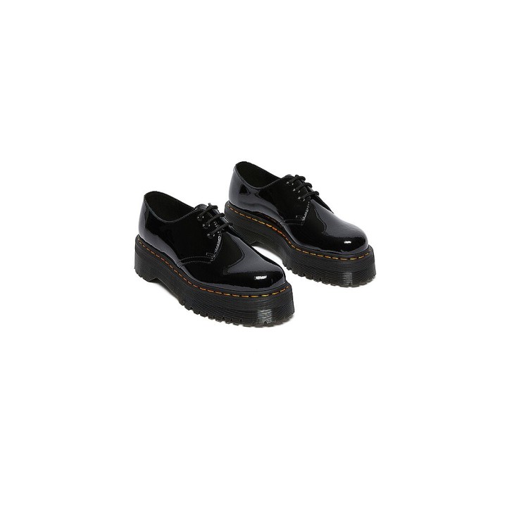 DR. MARTENS Lack Plateau Schnürer 1461 Quad schwarz | 40